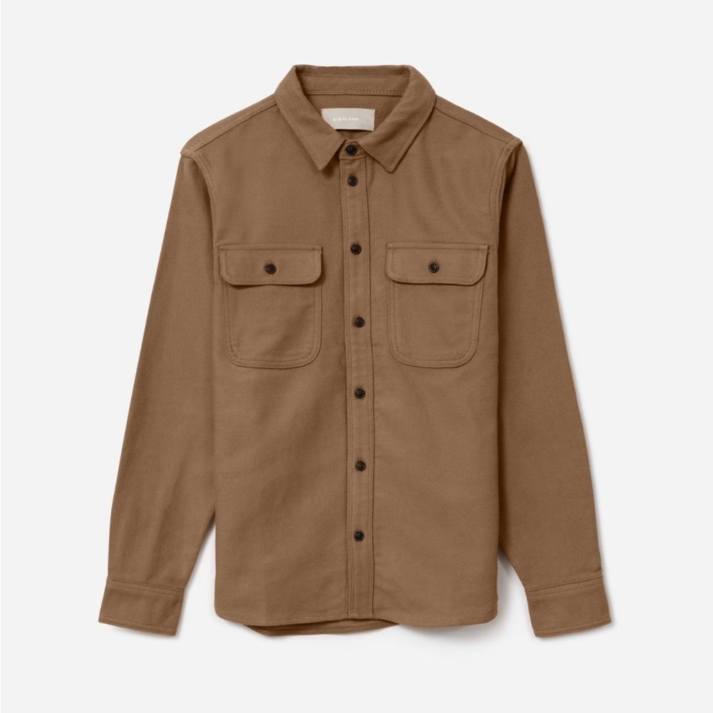 Everlane The Heavyweight Overshirt Shirt Light Jacket Size S Warm Light Brown - Picture 4 of 10